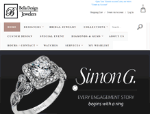 Tablet Screenshot of belladesignjewelers.com